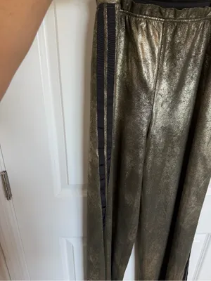 Free People Metallic Track Pants Size Medium thumbnail 5