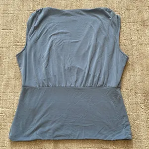 WHBM White House Black Market blue knit top sz L thumbnail 2