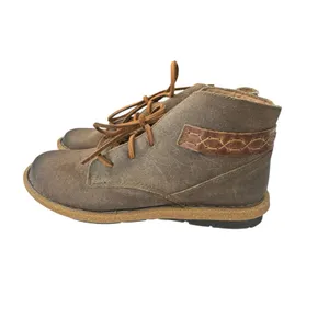 Born CELE Ankle Boots Women's 9.5 41 Suede Rugged Leather Lace Up Booties thumbnail 8