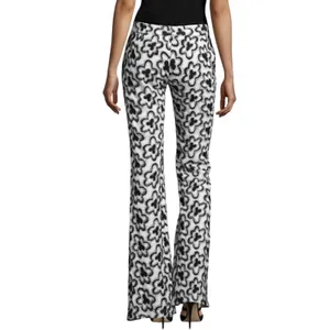 Alexis Dagmar Wildflower Flare-Leg‎ Pants Black White Sz S thumbnail 3
