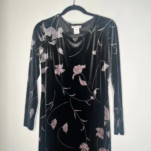 Talbots Vintage 90s Velvet Midi Dress Size XS thumbnail 5