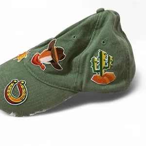Cowboy‎ Hat Olive Otto Flex Western Embroidered Skull Horseshoe Sheriff Star thumbnail 5