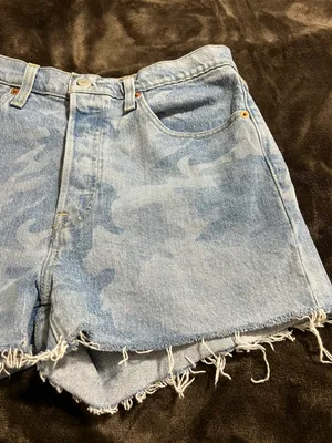 Levi High Wasted Jean Denim Shorts thumbnail 2