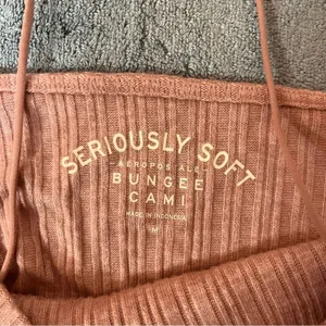 NWT Aeropostale Pink Seriously Soft Cropped Bungee Cami‎ Tank Top Size Medium thumbnail 6
