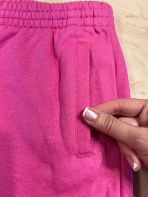 VICTORIA'S SECRET PINK Campus Fleece Rolled Hem Shorts High Rise Relaxed Fit L thumbnail 8