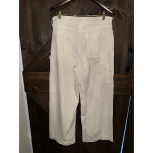 American Eagle AE Women's 14 Super High Rise Baggy Wide Leg Pant Stretch‎ Cream thumbnail 2
