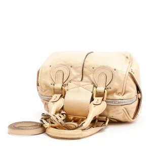 CHLOE PADDINGTON Leather Handbag Beige Cream Crossbody Strap Lock & Key thumbnail 7