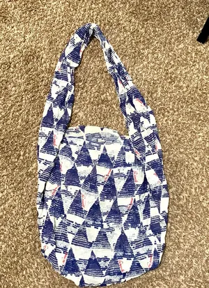 Free People Reusable Bag Muslin Graphic Print Hobo One Strap thumbnail 1