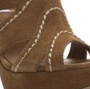 Steve Madden "Ricki" Boho Tan Suede Platform Sandals thumbnail 5