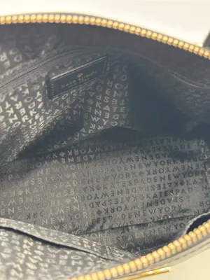 kate spade Cow Leathet‎ Black Dome Classic Satchel /Crossbody with gold hardware thumbnail 12
