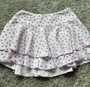 Dolls Kill Lilac Mini Skirt with Tiny Rose Print thumbnail 1