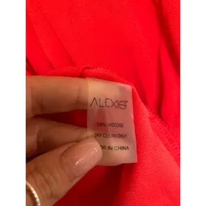 ALEXIS Ceretti Dress in Red Crepe Ruffle Details Long Sleeve No Size FITS SMALL thumbnail 5