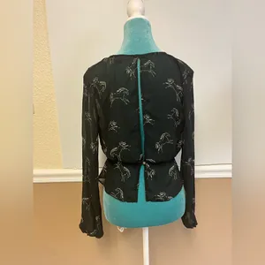 Forever 21 Semi-Sheer‎ Rodeo Horse Blouse – Size M – Western Print thumbnail 5