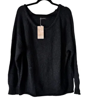 Fashion Oversized Sweater‎ Knit Pullover Long Sleeve Relaxed Fit XL thumbnail 1