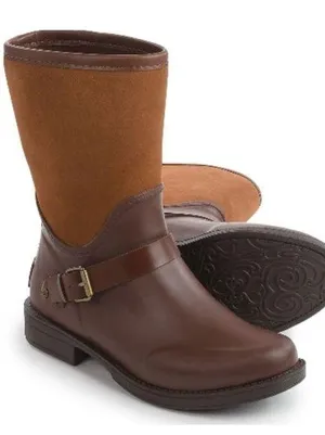 UGG Sivada Boots Sz 9 Chocolate Brown Two Tone Rain Boots Waterproof thumbnail 1