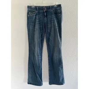 Miss Me Jeans‎ Women 39 Medium Wash Denim Low Rise Boot Bling Embellished Y2K thumbnail 2