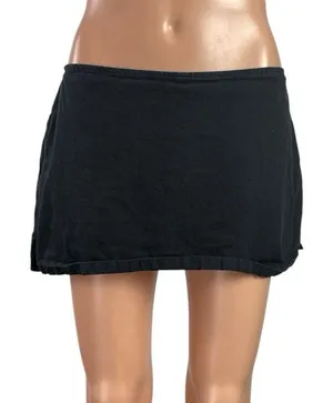 Princess Polly Women's Black Low Waist Y2K Zip Mini Shorts Skirt Skort Size 10 thumbnail 1