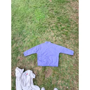 Amuse Society Quilted Snap Front Jacket Periwinkle Blue Palm‎ Tree Logo L/XL thumbnail 11