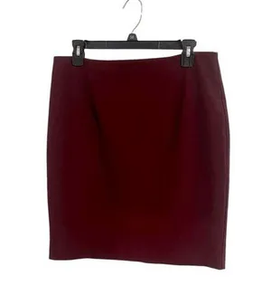 2000s Forever21 Maroon Pencil Skirt | Red Vintage Y2K | Size Large thumbnail 1