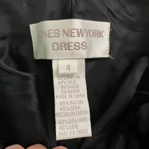 Vintage Slip Dress Y2K Jones New York‎ Women’s 4 Witchycore Goth Black Maxi NEW thumbnail 8