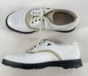 Adidas Golfing Lace Up Cleated Shoes in White Size‎ 6.5 thumbnail 1