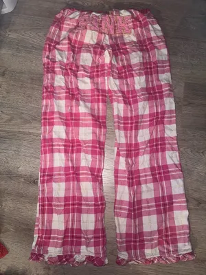 PINK Victoria’s Secret VINTAGE STYLE 2008 OG VS PINK Y2K Hot Pink Plaid Pj Pants thumbnail 2
