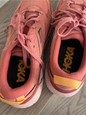 Hoka U Clifton L Suede Sneakers in Earthenware / Hot Sauce NWOB thumbnail 6
