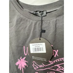 White Fox NEW Vacay Pending Baby Tee Top thumbnail 3