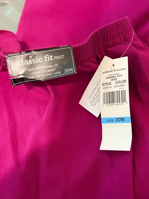 New NWT Alfred Dunner 'Panama CIty' Hot Pink Pull-On Slacks Size 20W thumbnail 3