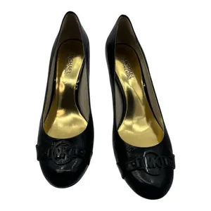 Michael Kors black rounded toe heels size 9 thumbnail 2