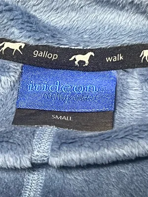 Irideon Riding Wear Plush Fleece Jacket Womens Small Slate Blue Asymmetric Zip thumbnail 4
