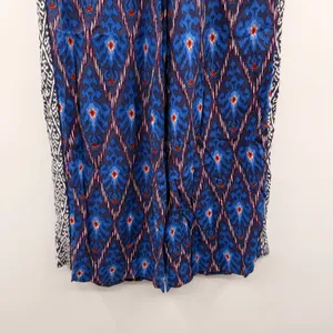 Anthropologie Value Blue Aztec Printed Wide Leg Pull On Pants‎ Sz M thumbnail 5