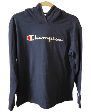 Nwt Champion Navy Blue Cotton Hoodie thumbnail 1
