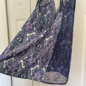 Victoria’s Secret Deep V Satin Lace Paisley Print Slip Dress Intimates Sz Medium thumbnail 13