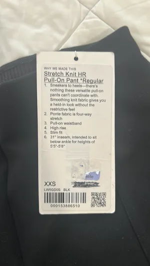 Lululemon Stretch Knit HR Pull-on Pant Regular XXS thumbnail 2