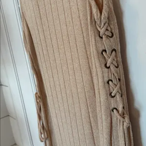 Anthropologie Beige Ribbed‎ Knit Turtleneck Sweater Dress size S EUC thumbnail 2