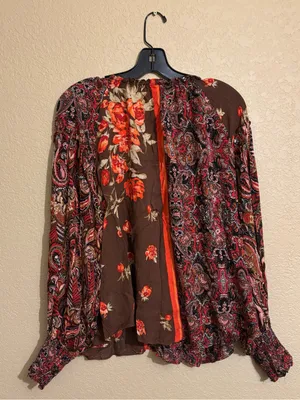 Free People women’s Gemini Blouse sz M thumbnail 2