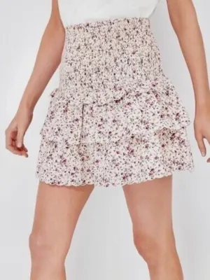 Tuckernuck‎ Hyacinth House Steff Mini Skirt Smocked Size Large Floral NWTs thumbnail 2