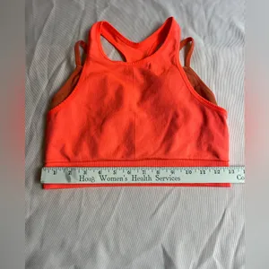 JoyLab Neon Orange High-Neck Racerback Sports Bralette thumbnail 2