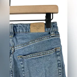 Abercrombie Curve Love Ankle Straight‎ Ultra High Rise Distressed Jeans 29 8R thumbnail 7