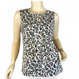 Banana Republic Beige And Black Animal Print Tunic (Xs) thumbnail 2
