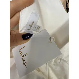 NWT Lulus Blissfully Beloved Ivory Backless A-Line Bow Maxi Dress Bridal Size M thumbnail 9