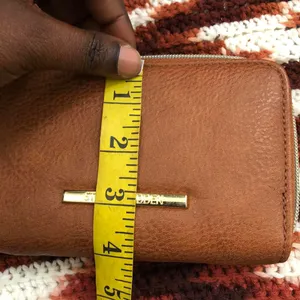 Steve madden brown leather wallet wristlet cardholder bag purse. Measurement in pics thumbnail 8