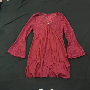 Altar’d State Maroon Lace Dress thumbnail 1