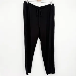 Eberjey Womens Gisele Tencel Modal Everyday Straight Leg‎ Lounge Pants Black L thumbnail 3