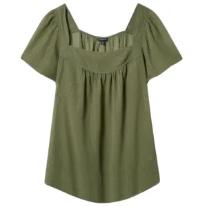 Torrid Crinkle Chiffon Flutter Sleeve Top Size 1 thumbnail 1