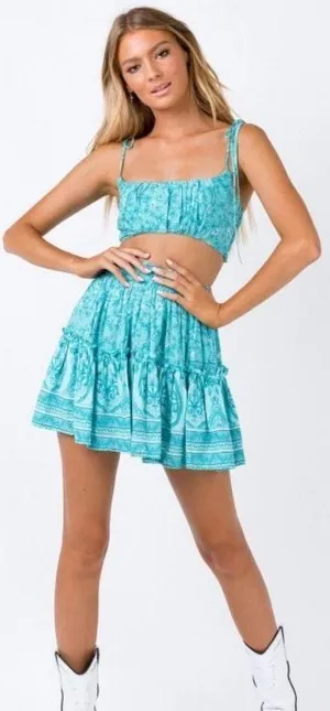 Princess Polly Blue Two Piece Skirt Set thumbnail 1