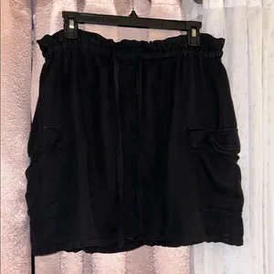 Bella Dahl Size M Black Paperbag Skirt thumbnail 1