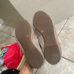 Lucky Brand Women Taupe Suede Flat Loafers Size 9M Elastic Heel Slip On Shoes thumbnail 5