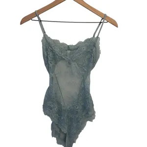 Skims Skims Ultra Fine Lace Teddy in Denim Small New without tags thumbnail 7